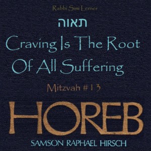 Rav Hirsch HOREB -  Mitzvah #13 Craving Is The Root Of All Suffering