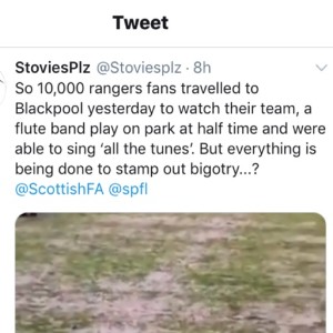 loyalists parade at blackpool v sevco game for Ricksen