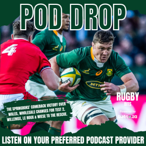 Detailed chat about Springbok win in week 1 and a look at the coming week in test rugby