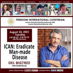 #185- Del Bigtree - Host, The Hire Wire - @ QN Freedom Int’l Livestream