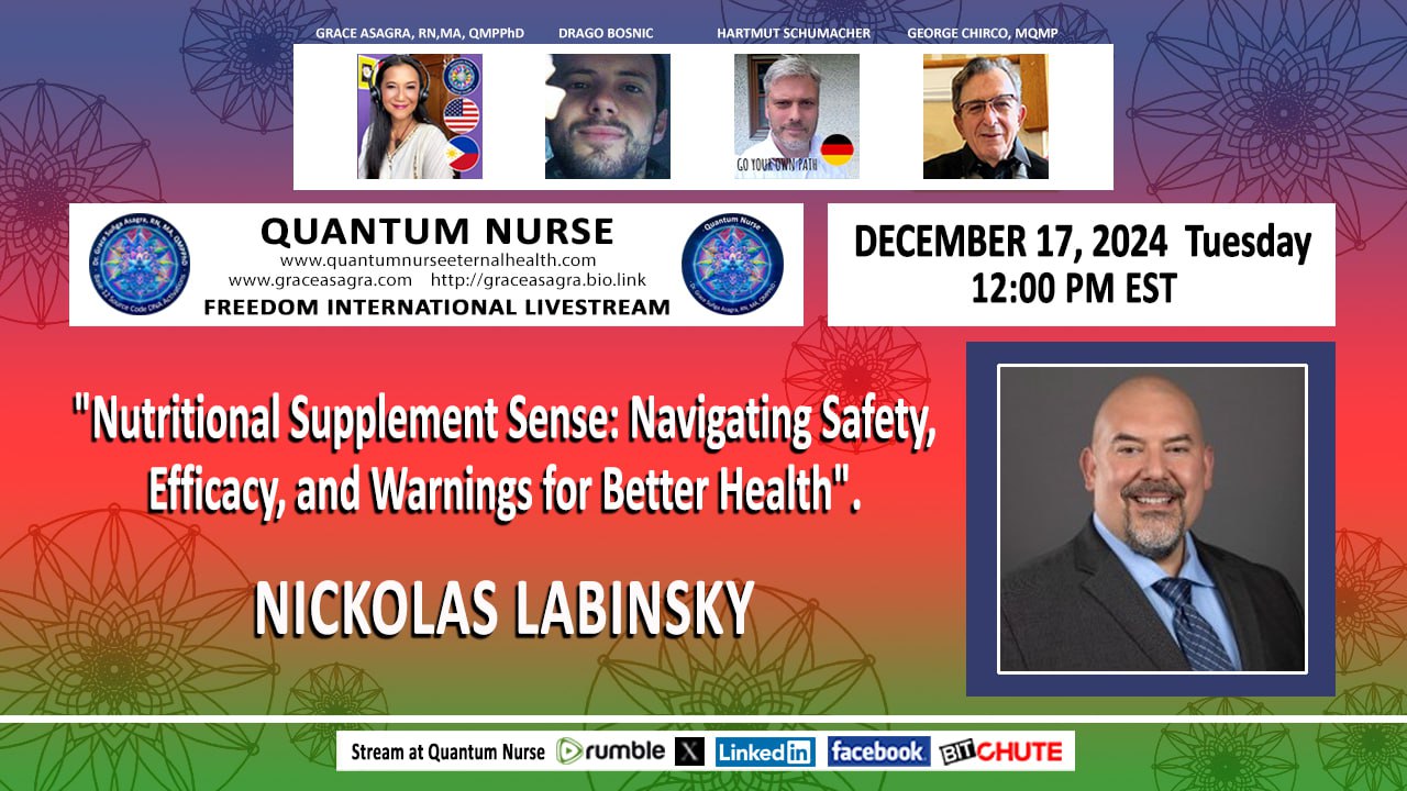 #391 -Featured Guest:  Nick Labinsky -"Nutritional Supplement Sense: Safety, Efficacy, & Warnings for Better Health"