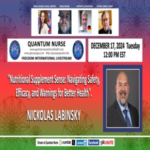 #391 -Featured Guest:  Nick Labinsky -"Nutritional Supplement Sense: Safety, Efficacy, & Warnings for Better Health"