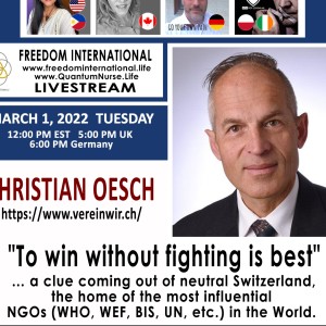 #239-Christian Oesch-  ”To win without fighting is best” …a clue coming out of neutral Switzerland, the home of the most influential NGOs (WHO, WEF, BIS, UN etc.) in the World.