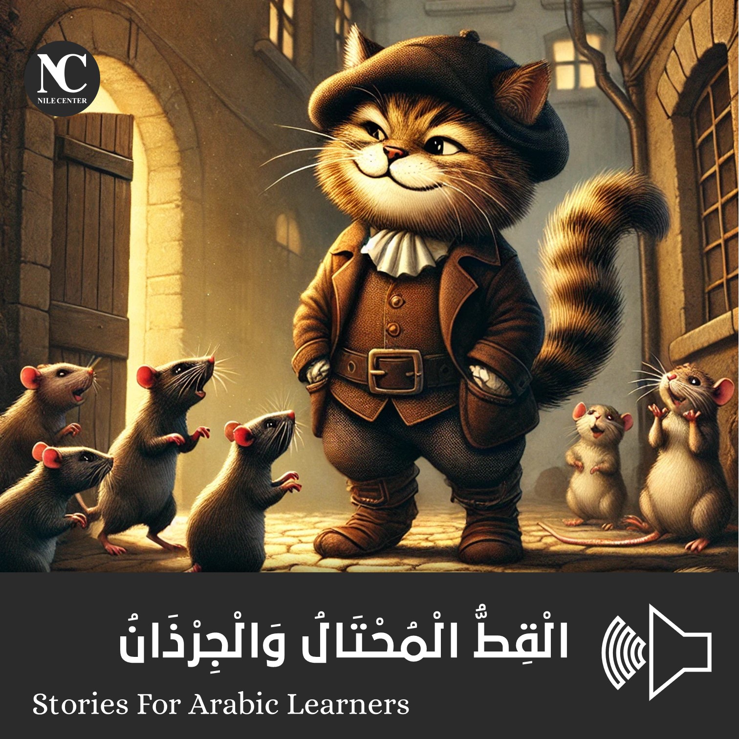 الْقِطُّ الْمُحْتَالُ وَالْجِرْذَانُ