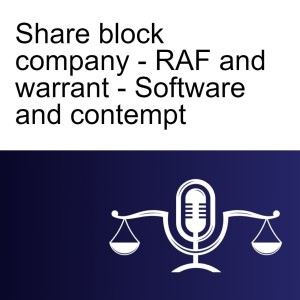 Share block company - RAF and warrant - Software and contempt