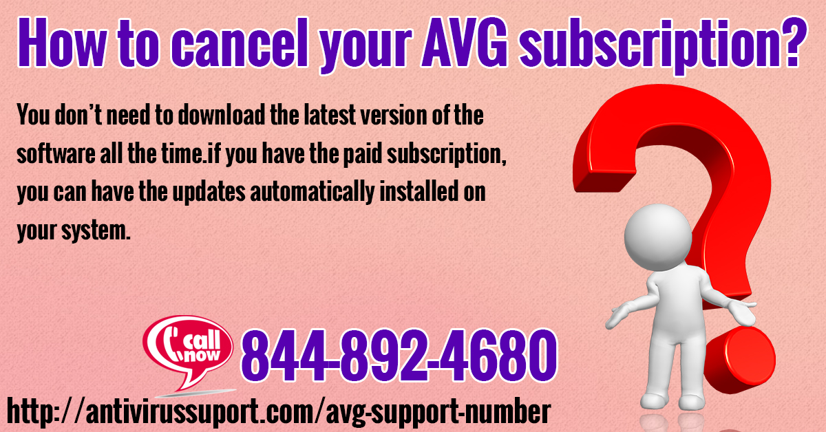 How to cancel your AVG subscription?