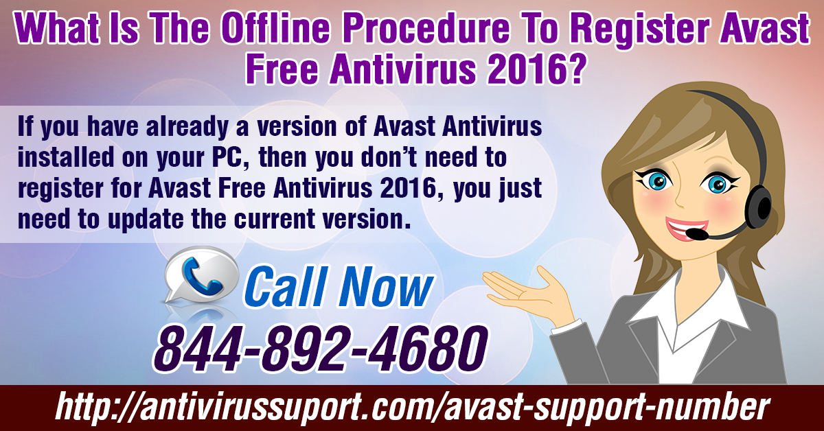 What Is The Offline Procedure To Register Avast Free Antivirus 2016?