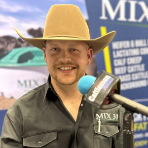 Chap Ramsey as he sits down with Mike Block from Mix 30 while they are at the NCBA CattleCon