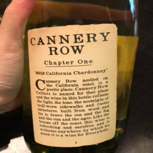 Cannery Row Chapter One 2015 Chardonnay