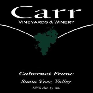 2016 Carr wineries Cabernet Franc