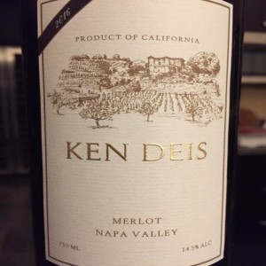 2016 Ken Deis Merlot Napa Valley 