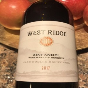 WEST RIDGE Zinfandel Winemakers Reserve 2017