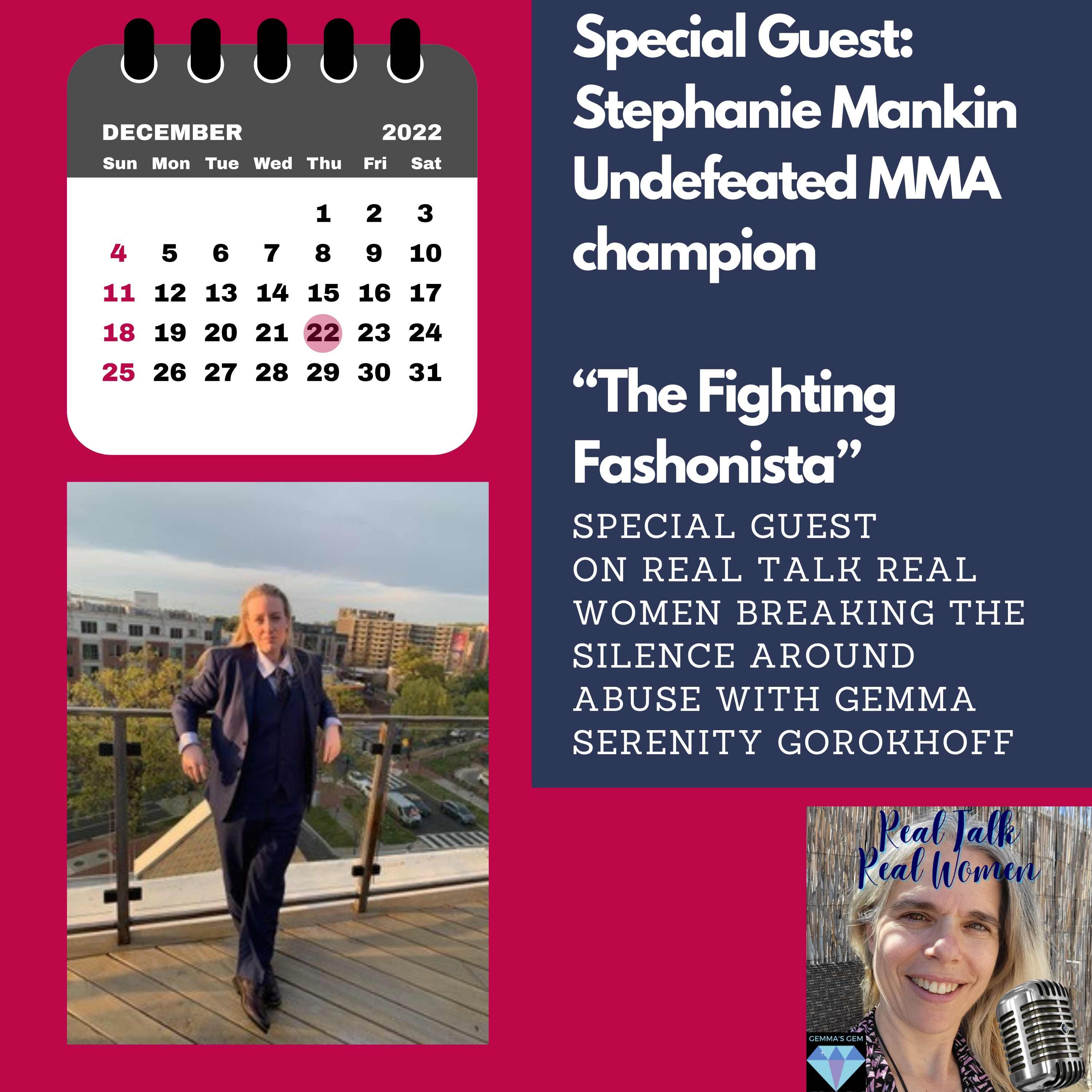 Special Guest Stephanie Mankin, the ”Fighting Fashionista” thumbnail