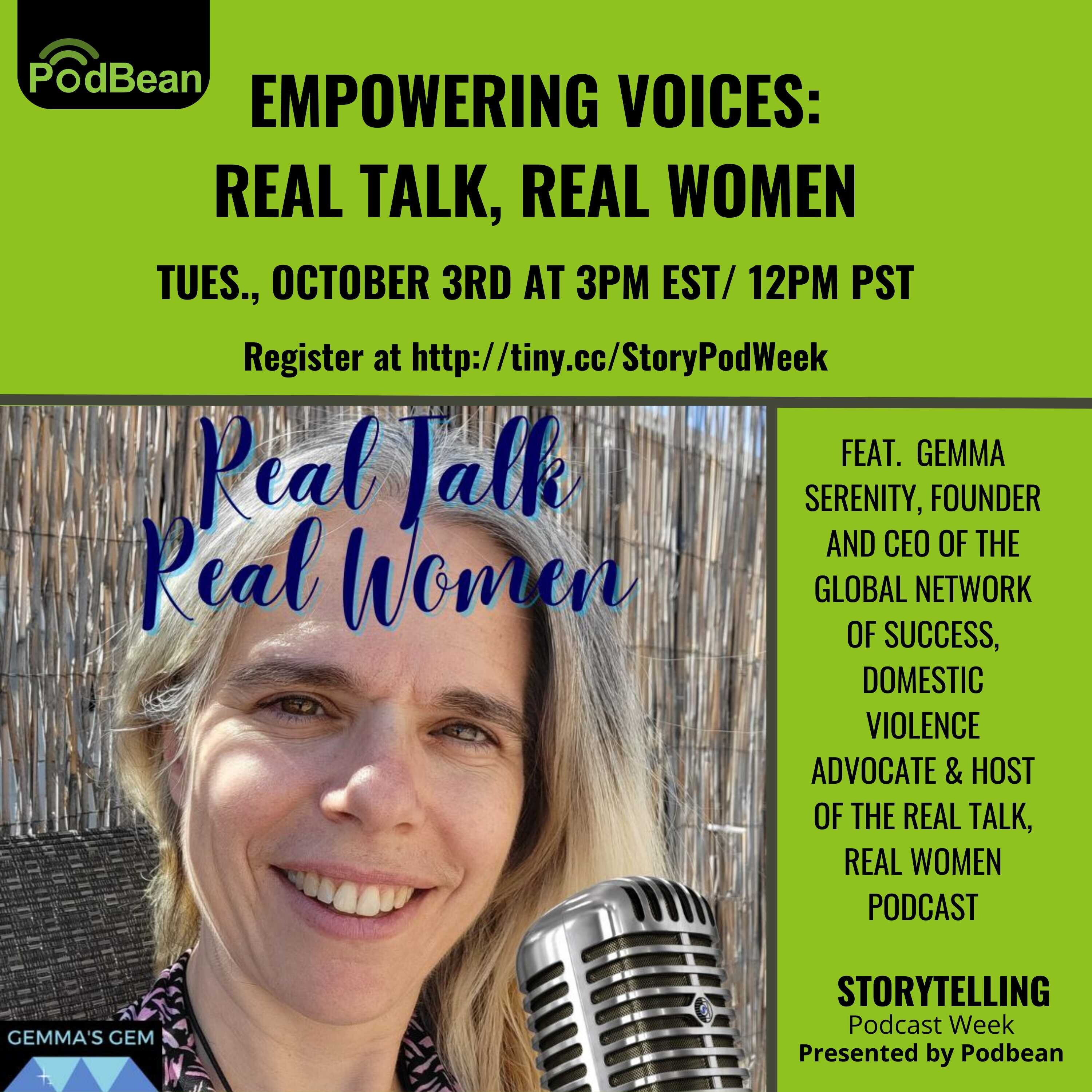 S6E135 Empowering Voices: Real Talk Real Women - Gemma Serenity Gorokhoff interviewed by Norma Jean Belenski thumbnail