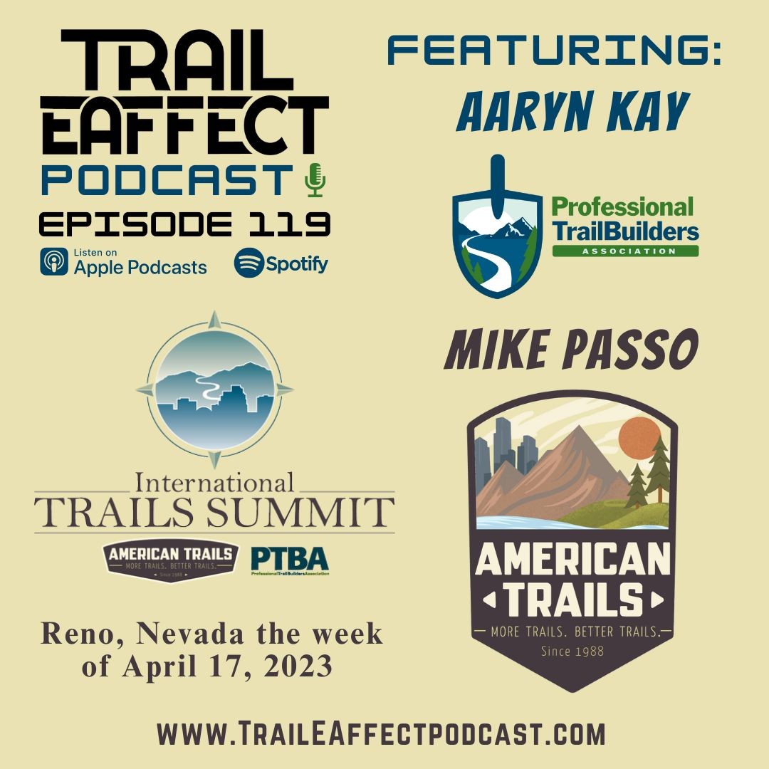 Aaryn Kay of the Professional Trail Builders Association and Mike Passo of American Trails – International Trails Summit 2023 #119