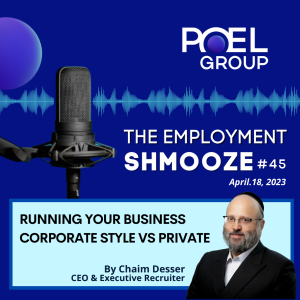 Employment Shmooze #45 - Running Your Business Corporate Style vs Private.