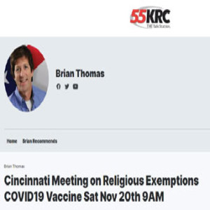 Religious exemption from the COVID-19 vaccines Cincinnati meeting Sat Nov 20th