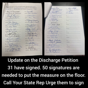 Statehouse Update on Discharge Petition and 60 percent Constitutional Amendment Increase