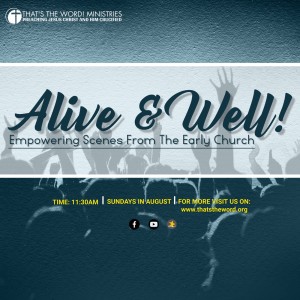 The Sunday Sermon Series | Alive And Well!: ’The Importance Of Being Full’