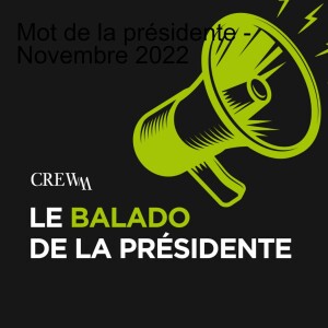 Mot de la présidente - Novembre 2022