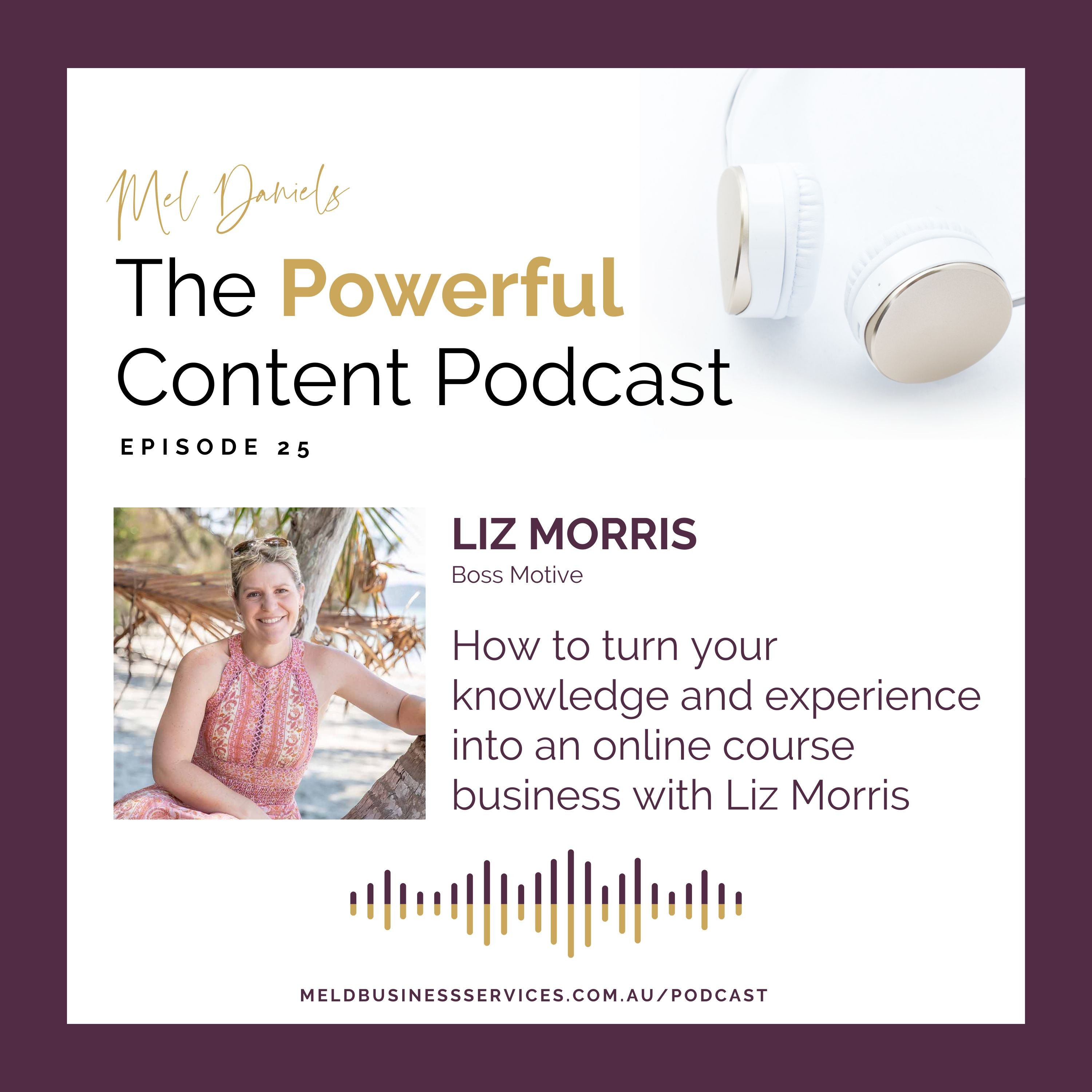 How to turn your knowledge and experience into an online course business with Liz Morris