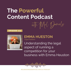 Understanding the legal aspect of running a competition for your business with Emma Heuston