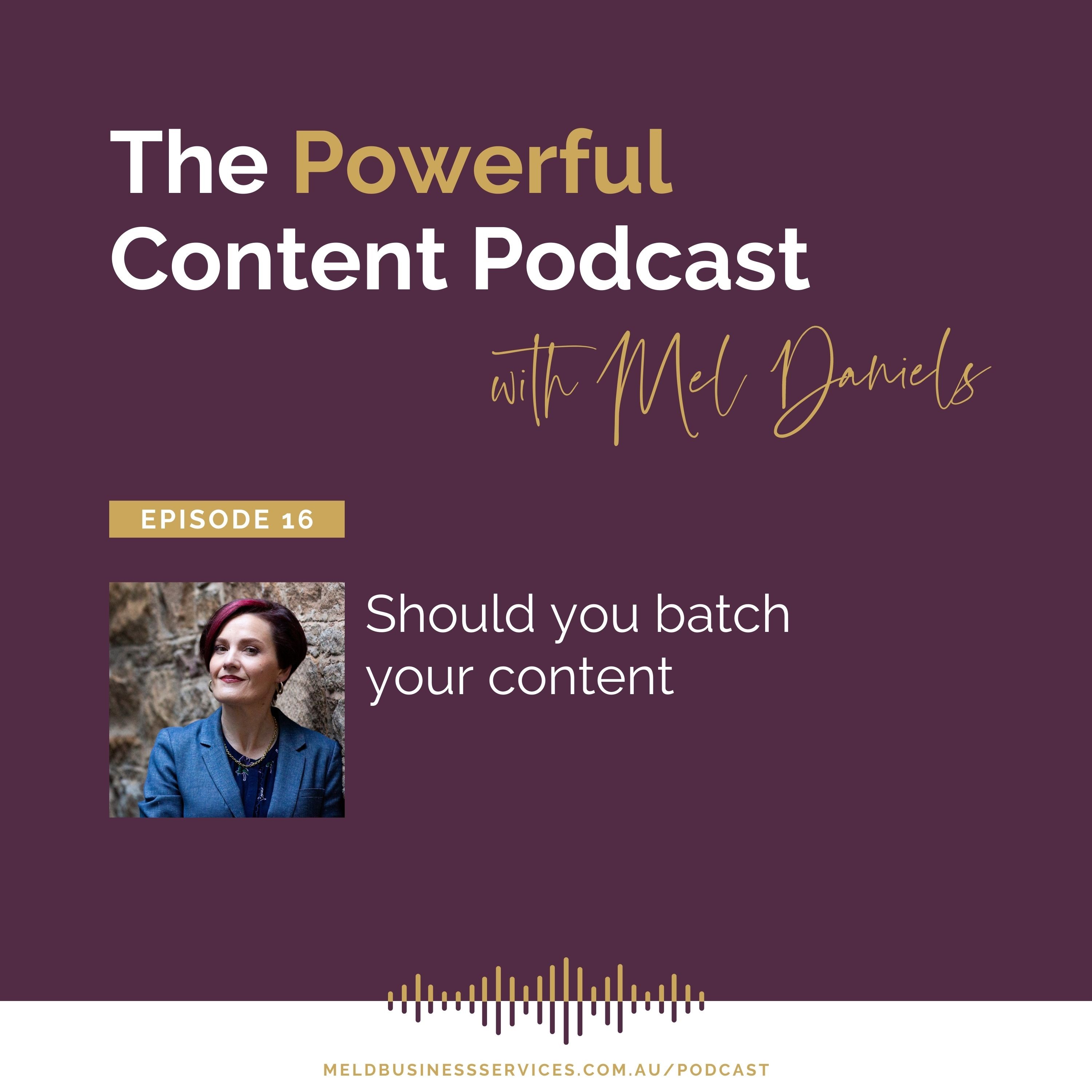 Should you batch your content?