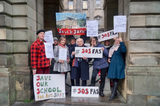 Ricky Demarco protesting at City Chambers 22 November 2018