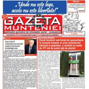 Gazeta Munteniei împlinește 20 de ani