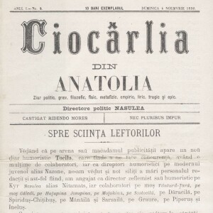 Istoria Presei Românești - Publicațiile periodice românești (X) - Ziarul Ciocârlia din Anatolia