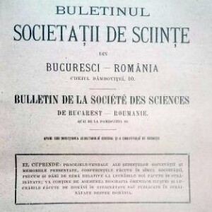 Istoria Presei Românești - Publicațiile periodice românești (XV) - „Buletinul Societăţii de Ştiinţe din București”