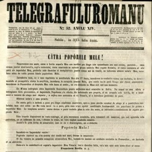 Istoria Presei Românești - Publicațiile periodice românești (XXXII) - Ziarul „Telegraful Român”