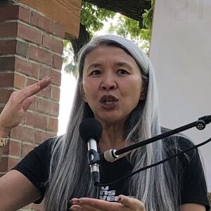 Netty Chow speaking at the Peoples Rights weekly meeting in Pasadena California 04-23-23