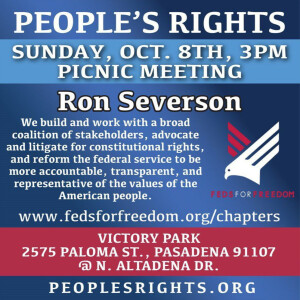 Ron Severson of Feds For Freedom speaking for Peoples Rights in Pasadena California 10-08-23