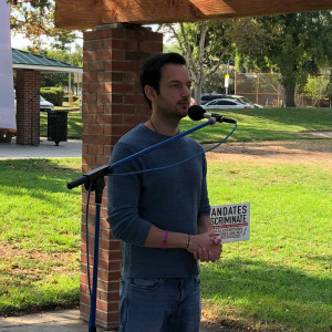 Daniel Mentz speaking at Peoples Rights in Pasadena California 09-18-22