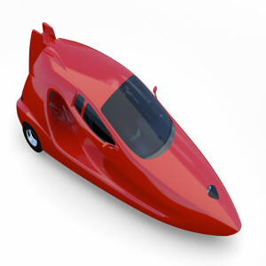 Flying sports car is ready to take off