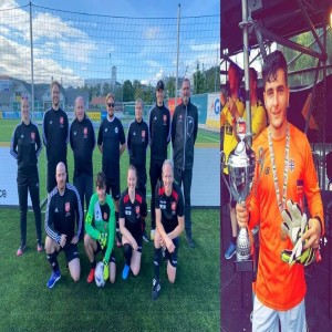 Noreg  europamesterskapet i gatefotball med Daniel frå Ålesund som keeper
