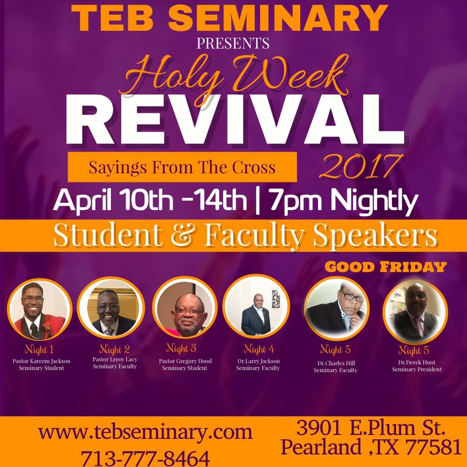 Holy Week Revival Night 2 - Pastor Leroy Lacy