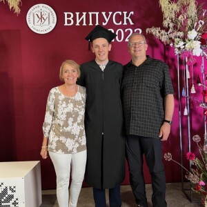 Eugene and Sherry Kubik talk about their son Colin’s graduation in war-torn Ukraine
