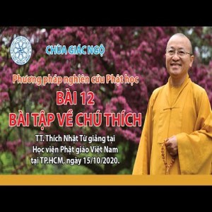 Bài tập về chú thích - Phương pháp nghiên cứu Phật học