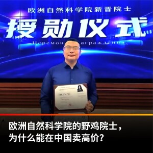 欧洲自然科学院的野鸡院士，为什么能在中国卖高价？【王局拍案播客】