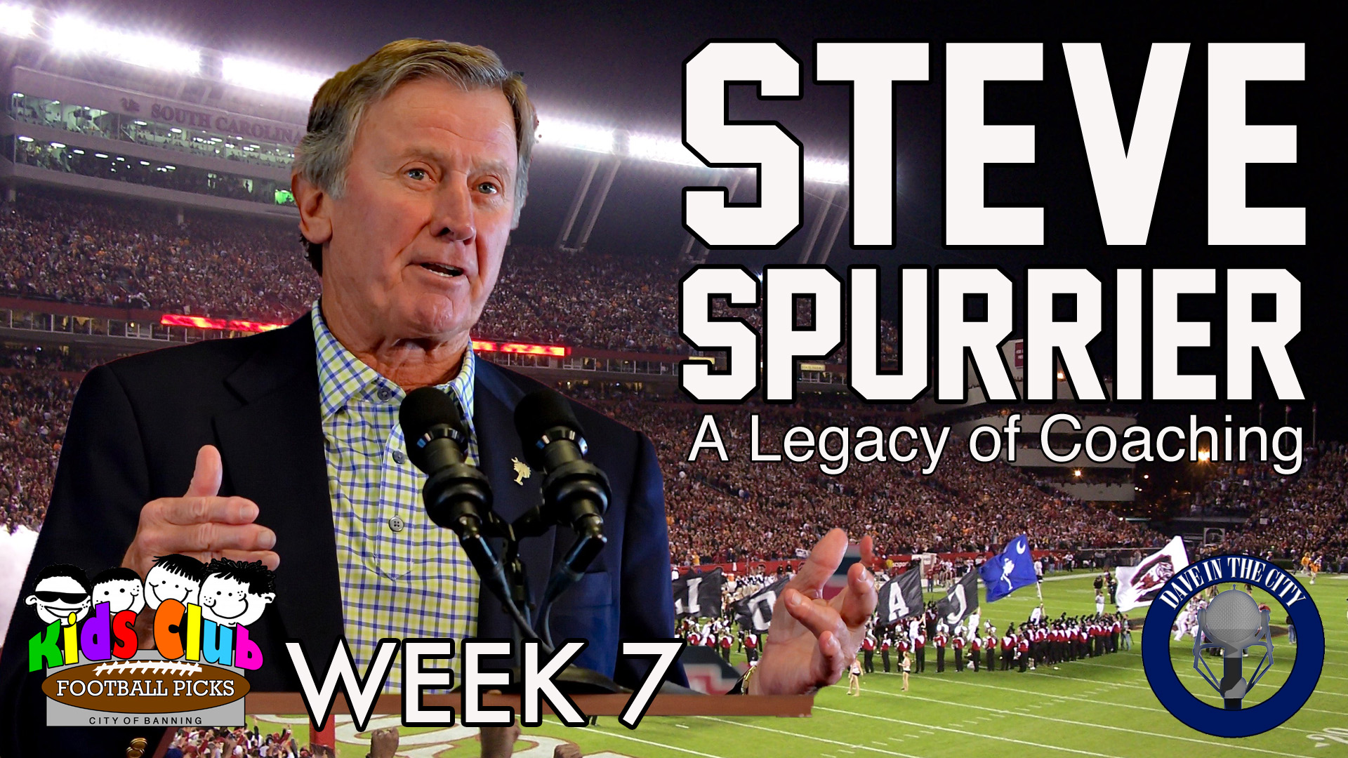 Podcast: Steve Spurrier Retires, Kids Club Wk 7 picks, NCAA, NFL, MLB (10-14-15)
