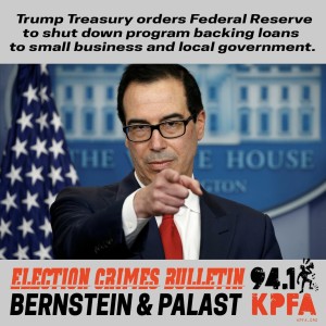 In scorched earth move, Trump Treasury orders Fed to shut down essential loan guarantee program