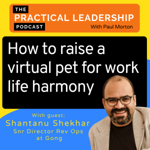 45. How to raise a virtual pet for work life harmony - Snr Director Rev Ops Shantanu Shekhar at Gong