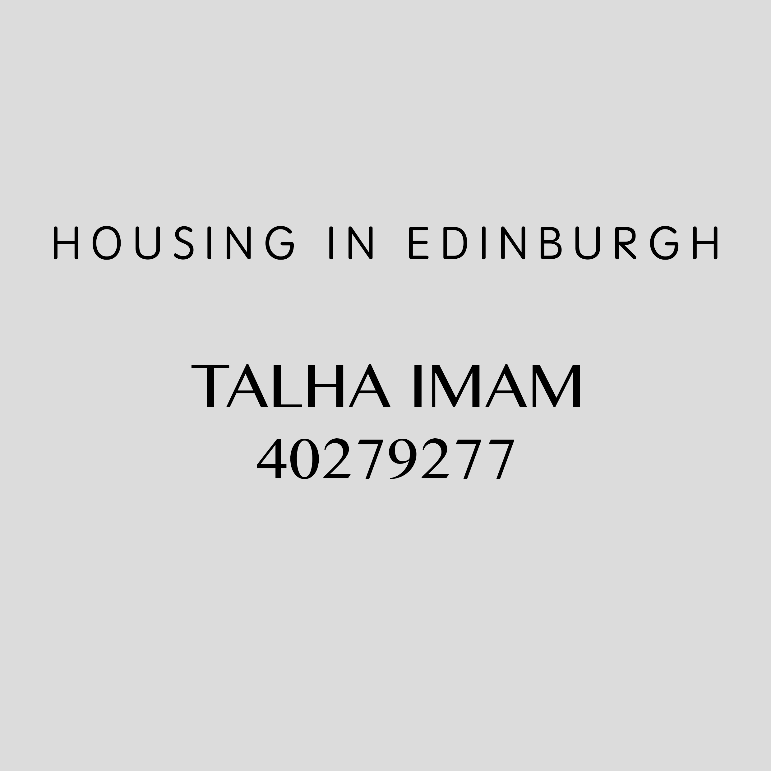 Housing In Edinburgh