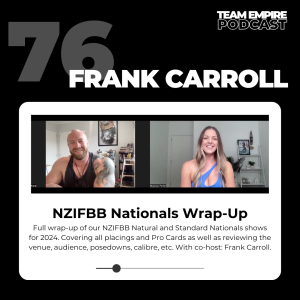 #76 NZIFBB Nationals 2024 Wrap Up with Frank Carroll | both Natural and Standard IFBB Nationals