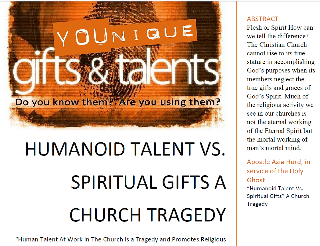 CSDC Workshop - Humanoid Talents vs. Gifts of the Spirit Part 1 - 