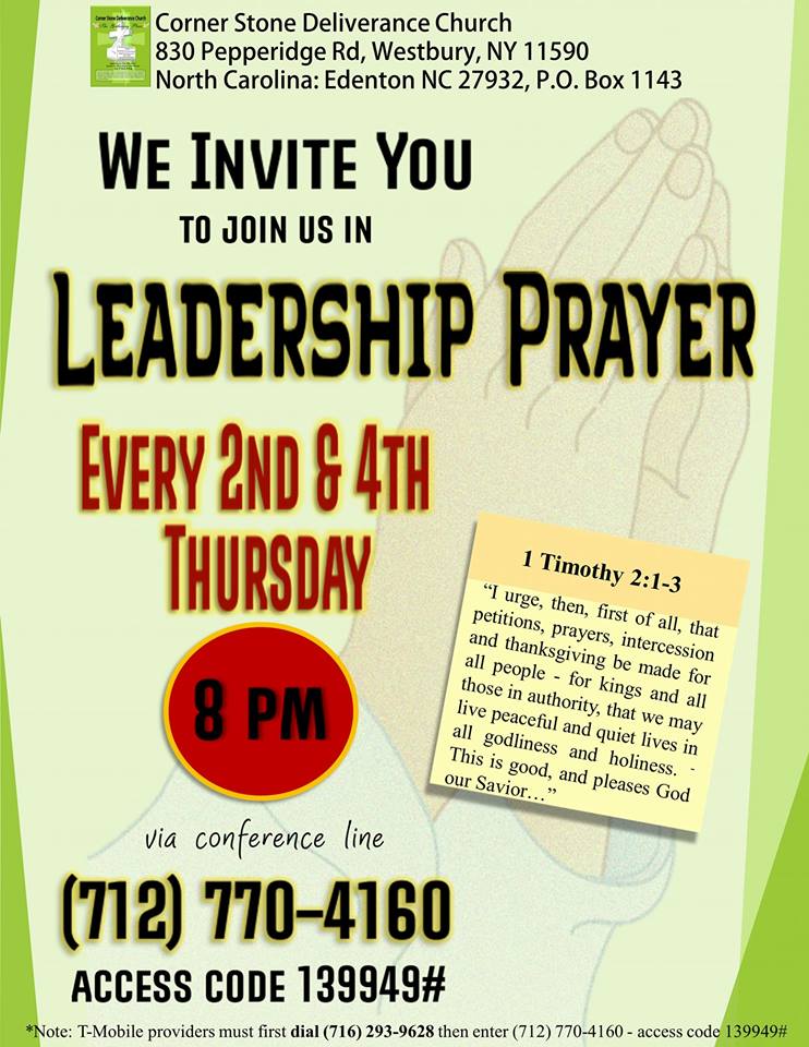 CSDC - Leadership Prayer - March 8 2018