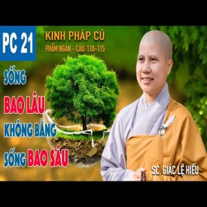 111. Sống bao lâu không bằng sống bao sâu. Kinh Pháp Cú, Phẩm Ngàn, kệ 110-115. SC. Giác Lệ Hiếu