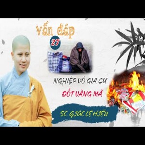 133. Nghiệp vô gia cư, đốt vàng mã. Vấn Đáp Phật Pháp. SC. Giác Lệ Hiếu